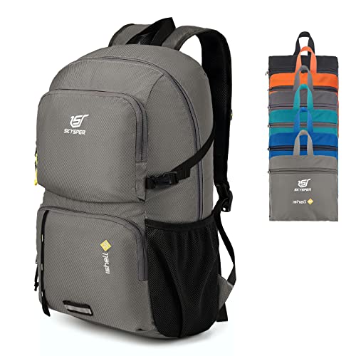 SKYSPER Ultraleichter Faltbarer Rucksack 30L mit Nassfach - Wasserfest und Verstaubarer Daypack für Wandern, Reisen, Radtouren und Städtetrips von SKYSPER