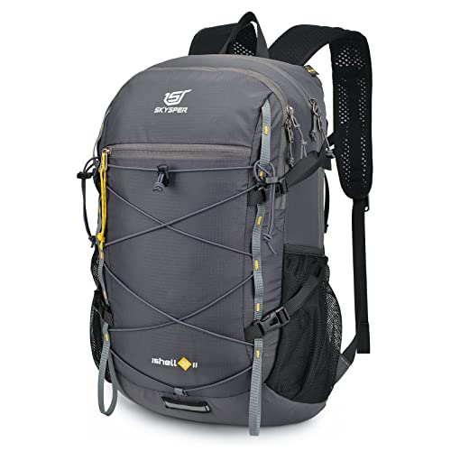 SKYSPER ISHELL 30 Faltbarer Rucksack 30L Ultra-leicht Tagesrucksack Verstaubar Daypack Wasserfest Wanderrucksack Reiserucksack für Camping Outdoor Wandern Reisen von SKYSPER