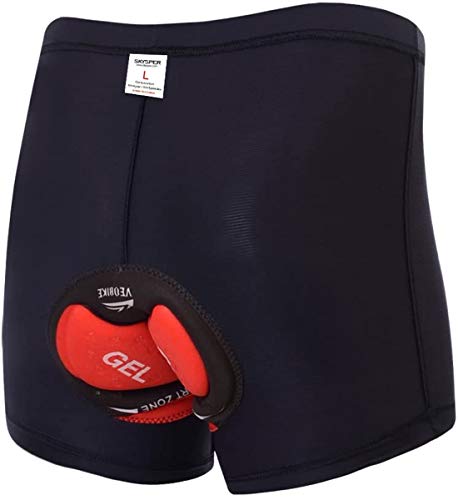 SKYSPER Radunterhose Herren Fahrradhose mit 4D Gel Sitzpolster Radlerhose Radsportshorts Radfahrunterhose Unterwäsche Schnelltrocknend und elastische atmungsaktive hoher Dichte SKYSPER Radunterhose Herren Fahrradhose mit 4D Gel Sitzpolster Radlerhose Radsportshorts Radfahrunterhose Unterwäsche Schnelltrocknend und elastische atmungsaktive hoher Dichte von SKYSPER