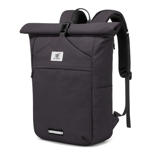 SKYSPER Rolltop Rucksack Damen & Herren, Schulrucksack mit Laptopfach für Uni, Reiserucksack für Travel und Flugzeug Business SKYSPER Rolltop Rucksack Damen & Herren, Schulrucksack mit Laptopfach für Uni, Reiserucksack für Travel und Flugzeug Business von SKYSPER