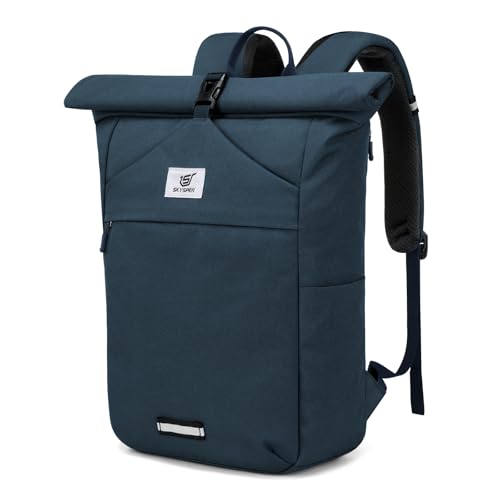 SKYSPER Rolltop Rucksack Damen & Herren, Schulrucksack mit Laptopfach für Uni, Reiserucksack für Travel und Flugzeug Business SKYSPER Rolltop Rucksack Damen & Herren, Schulrucksack mit Laptopfach für Uni, Reiserucksack für Travel und Flugzeug Business von SKYSPER