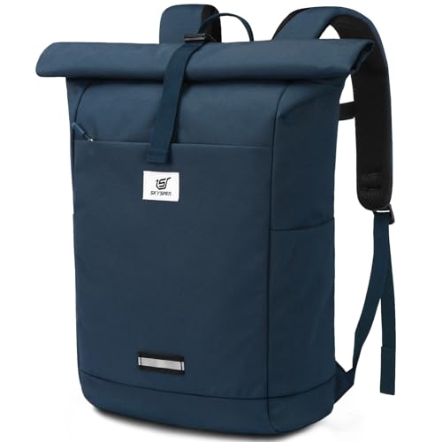 SKYSPER Rolltop Rucksack für Herren Damen mit Laptopfach Reiserucksack für Fahrrad Uni Arbeit Unisex Laptop Backpack Schulrucksack SKYSPER Rolltop Rucksack für Herren Damen mit Laptopfach Reiserucksack für Fahrrad Uni Arbeit Unisex Laptop Backpack Schulrucksack von SKYSPER