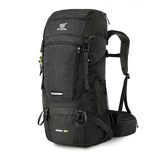 SKYSPER Wanderrucksack 50L Trekkingrucksack Herren und Damen,Reiserucksack mit Schuhfach Schlafsackfach,Tagesausflüge mit Hüftgurt für Camping Outdoor Daypack von SKYSPER