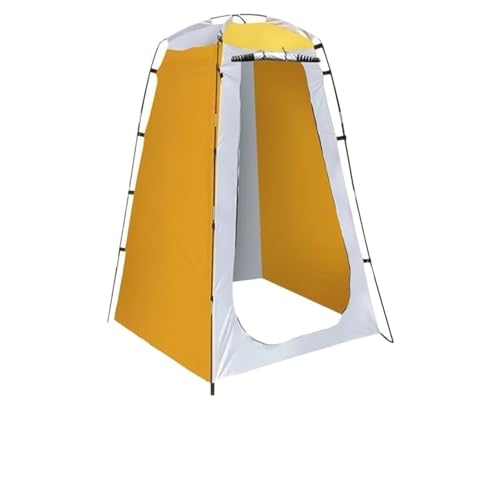 Campingzelt Tragbares Sichtschutz-Duschzelt für den Außenbereich, wasserdichter Umkleideraum, Unterschlupf für Camping, Wandern, Strand, Toilette, Dusche Tunnelzelte(ORANGE) von SLAHAJ