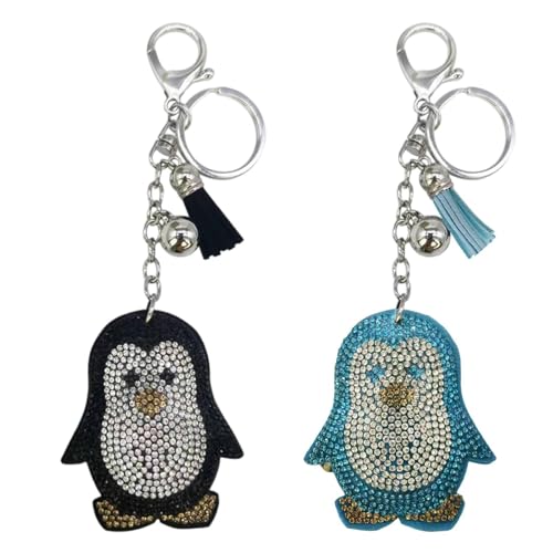 2 Stück Pinguin-Schlüsselanhänger, Kreative Schlüsselanhänger, Strass-Schlüsselanhänger, Geschenk-Schlüsselanhänger, Süße Schlüsselanhänger 2 Stück Pinguin-Schlüsselanhänger, Kreative Schlüsselanhänger, Strass-Schlüsselanhänger, Geschenk-Schlüsselanhänger, Süße Schlüsselanhänger von SLEEKEE