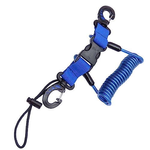 Umhängeband für Tauchkamera, Spiralen mit Spiralkabel, Lanyard für Tauchen, Sportzubehör, mit Clip, Schnellverschluss Umhängeband für Tauchkamera, Spiralen mit Spiralkabel, Lanyard für Tauchen, Sportzubehör, mit Clip, Schnellverschluss von SLXLYH