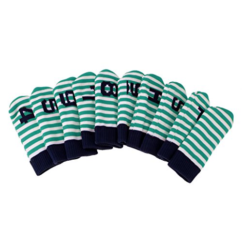 SM SunniMix 10 Streifen Stricken Golf Club Covers Set für, Grün SM SunniMix 10 Streifen Stricken Golf Club Covers Set für, Grün von SM SunniMix