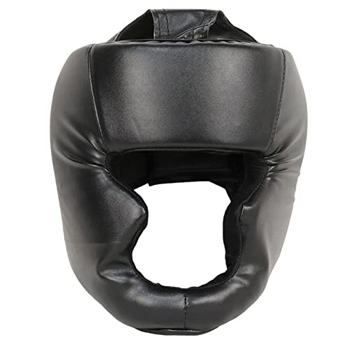 SM SunniMix Boxhelm Kopfschutz Wangen PU- für Sparring Kickboxing Karate, Schwarz, 50 bis 58 cm von SM SunniMix