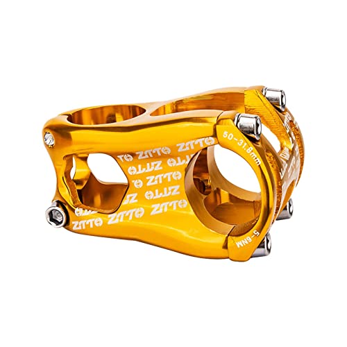 SunniMix Mountainbike-Vorbau 31,8 mm 50 mm, kurzer Aluminium-Lenkervorbau MTB BMX für die meisten Fahrräder, Mountainbikes, Fahrradlenkerzubehör, Gold SunniMix Mountainbike-Vorbau 31,8 mm 50 mm, kurzer Aluminium-Lenkervorbau MTB BMX für die meisten Fahrräder, Mountainbikes, Fahrradlenkerzubehör, Gold von SM SunniMix