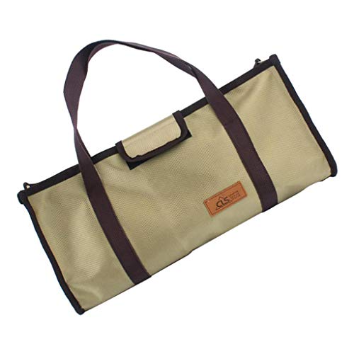 SM SunniMix Zeltnagel Aufbewahrungstasche Zeltheringe Tasche Heringe Tragetasche aus Polyester, 2 Farbe Auswahl, Khaki von SM SunniMix