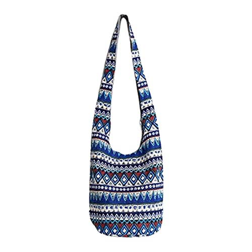 SunniMix Leinen Bags Geldbörsen Crossbody Umhängetasche Reißverschluss Hippie Tote Tourist Handtasche Hipster Bucket Bag für, Blau SunniMix Leinen Bags Geldbörsen Crossbody Umhängetasche Reißverschluss Hippie Tote Tourist Handtasche Hipster Bucket Bag für, Blau von SM SunniMix