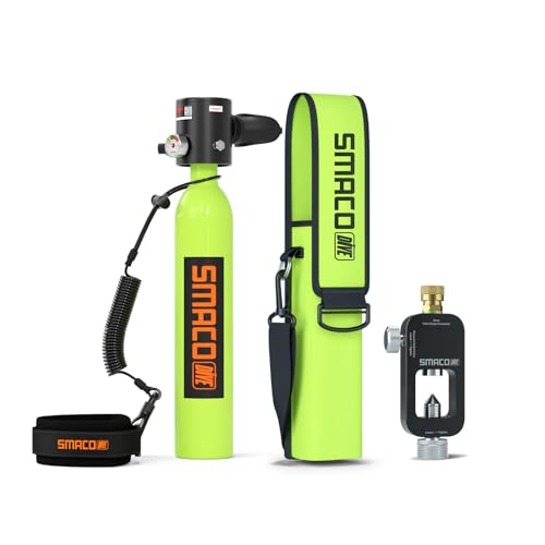 SMACO S300Plus Mini Tauchflasche Sauerstoffflasche Taucherflasche Mini zum tauchen Mit 5 Bis 10 Minuten Tauchen Sauerstofftank Taucher Set Tauchausrüstung Tragbare 0.5L SMACO S300Plus Mini Tauchflasche Sauerstoffflasche Taucherflasche Mini zum tauchen Mit 5 Bis 10 Minuten Tauchen Sauerstofftank Taucher Set Tauchausrüstung Tragbare 0.5L von SMACO