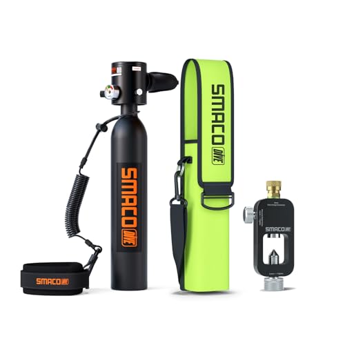 SMACO S300Plus Mini Tauchflasche Sauerstoffflasche Taucherflasche Mini zum tauchen Mit 5 Bis 10 Minuten Tauchen Sauerstofftank Taucher Set Tauchausrüstung Tragbare 0.5L SMACO S300Plus Mini Tauchflasche Sauerstoffflasche Taucherflasche Mini zum tauchen Mit 5 Bis 10 Minuten Tauchen Sauerstofftank Taucher Set Tauchausrüstung Tragbare 0.5L von SMACO