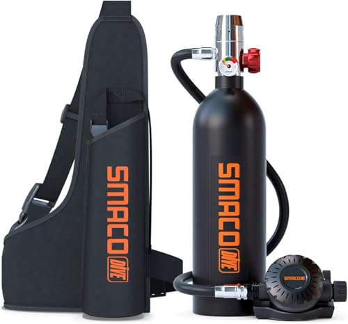 Tauchflasche für Flachwassertauchen 1L Mini-Taucherflasche unterstützt 15-20 Minuten Unterwasseratmung Tauchflaschen für Unterwasser-Sightseeing/Fotografie/Fischen/Reinigung des Bodens,Paket A-Schwarz Tauchflasche für Flachwassertauchen 1L Mini-Taucherflasche unterstützt 15-20 Minuten Unterwasseratmung Tauchflaschen für Unterwasser-Sightseeing/Fotografie/Fischen/Reinigung des Bodens,Paket A-Schwarz von SMACO