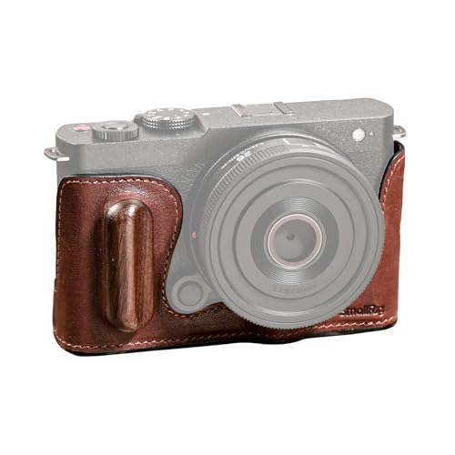 SMALLRIG S9 Leather Case, Half Leder-Halbledertasche für Kameras im Vintage-Stil, Rahmen aus Aluminiumlegierung, mit Holzgriff, mit 1/4"-20-Gewindeloch für Panasonic LUMIX S9-4703 SMALLRIG S9 Leather Case, Half Leder-Halbledertasche für Kameras im Vintage-Stil, Rahmen aus Aluminiumlegierung, mit Holzgriff, mit 1/4"-20-Gewindeloch für Panasonic LUMIX S9-4703 von SMALLRIG