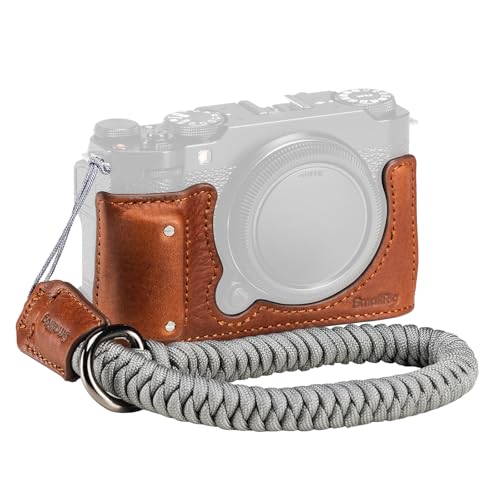 SMALLRIG X-M5 Leder-Halbtasche-Set für Fujifilm X-M5, inklusive Leder-Halbtasche, Handschlaufe, echtes Ledermaterial, tragbar und schützend (braun) – 4880 von SMALLRIG