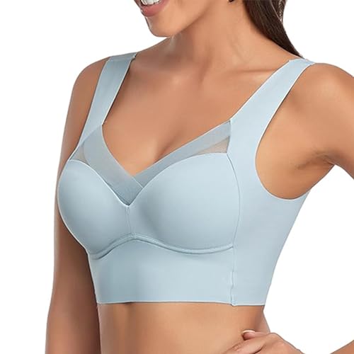 Jeadora Seamless Bra, Jeadora Bras for Women, Jeadora Ultimate Lift Bra, Seamless Sexy Push up Wireless Bra (Blue,4XL) von SMAPWRH