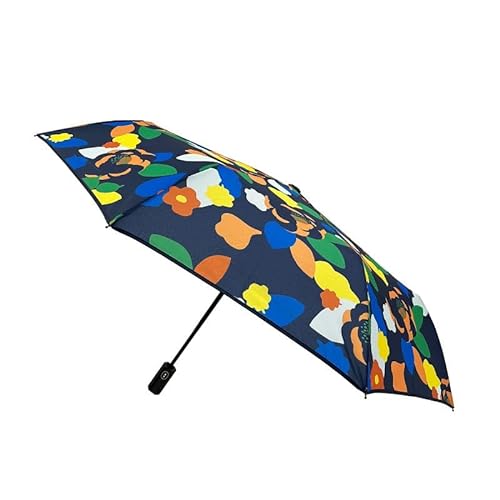 SMATI Faltbarer Regenschirm, Design in Frankreich – Gestell komplett aus Fiberglas – extrem robust – winddicht – automatische Öffnung, Camelias von SMATI