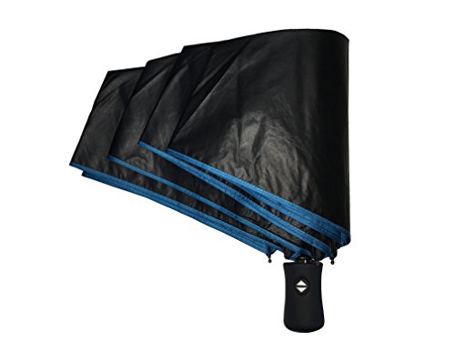 SMATI Taschenschirm sturmfest - Anti-UV - Winddicht - Regenschirm Kompakt - entwerfen in Paris 2018(Blau) von SMATI