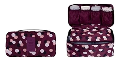 SMBAOFUL 1 Stück Reise-BH Bunderwear Organizer Bcosmetic Daily Toiletries Storage Bwomen Wash Case Bag-Gelb/Rot von SMBAOFUL