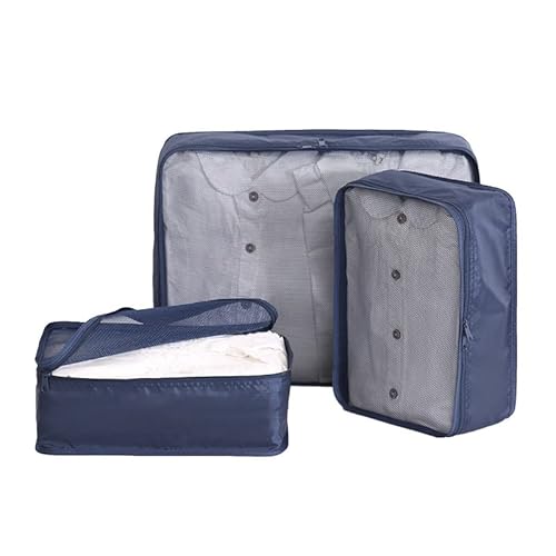 SMBAOFUL Aufbewahrungstaschen für Reisekleidung, 3-teiliges Packwürfel-Set, Gepäck-Organizer für Reisen, Geschäftsreisen (B) (C)/C von SMBAOFUL