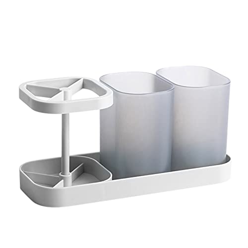 SMBAOFUL Bathroom Toothbrush Holder and Cup Rack: Punch-Free Storage Solution for Toothbrushes and Mouthwash Cups von SMBAOFUL