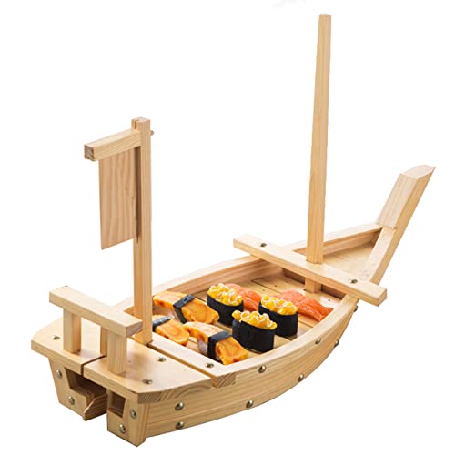 SMBAOFUL Japanische Küche, Sushi-Bootstablett, Meeresfrüchte-Sashimi-Servierplatte für Sushi-Vorspeisen zu Hause, 120 cm von SMBAOFUL