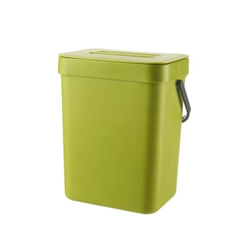 SMBAOFUL Kompost-Mülleimer, hängender Mülleimer für Küchenschranktür, Kleiner 5-Liter-Kunststoff-Mülleimer für die Küche, multifunktionaler hängender Mülleimer mit Deckel, Küchen-Mülleimer, für von SMBAOFUL
