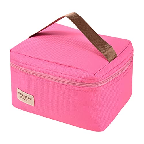 SMBAOFUL Lunchbox-Tasche, Picknick-Tasche, EIS-Bento-Box für Damen, Studenten und Kinder, Lunch-Tragetaschen (Farbe: Fushia) von SMBAOFUL