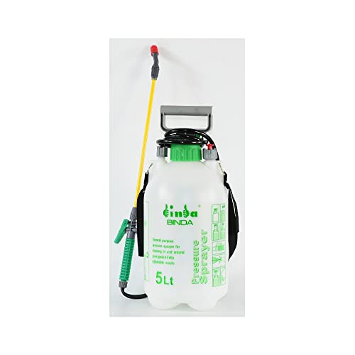 SMBAOFUL Pump-Action-Flasche, Garten-Drucksprüher – für Düngemittel und andere wasserlösliche Produkte/verstellbare Düse mit Druckentlastungsventil, 5 Liter von SMBAOFUL