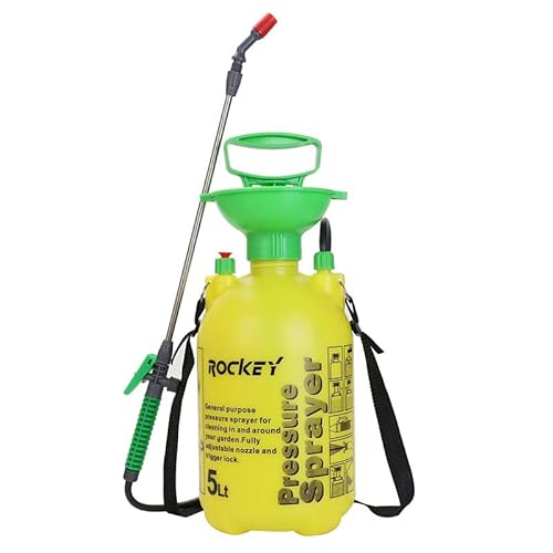 SMBAOFUL Pump-Drucksprüher mit Druckentlastungsventil, Hausgarten-Rucksacksprüher, Gießkannen, ideal für Pestizide, Insektizide, Funizide (Größe: 5 l) von SMBAOFUL