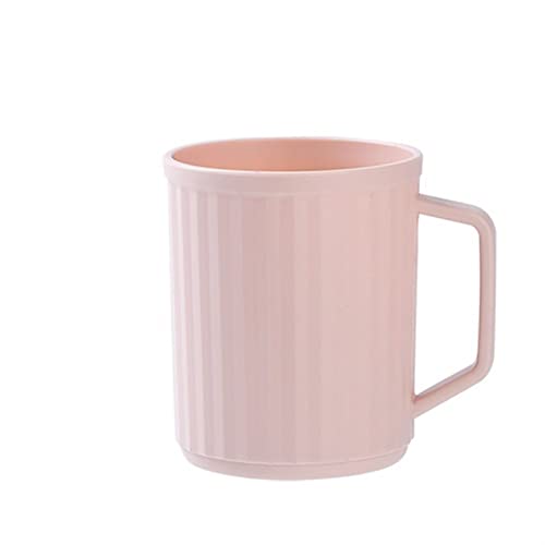 SMBAOFUL Simple and Solid Color Toothbrush Holder Cup for Bathroom, Home, and Travel - Pink von SMBAOFUL