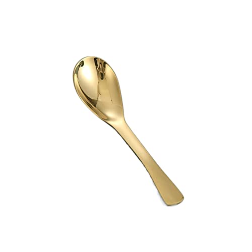 SMBAOFUL Suppenlöffel, Edelstahllöffel, Dessertlöffel, rasiertes EIS, Eislöffel, Heimrestaurant, kreativ, Goldener silberner Abendessenlöffel, Suppenkelle (Gold, Silber, CH) von SMBAOFUL