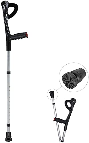 SMBAOFUL Unterarm und verstellbarer Ellenbogen-Klappstock, Aluminium, faltbar, für Reisen, Gehhilfe, Armtyp, für Frakturen für Senioren, Behinderte, postoperative Rehabilitation, verstellbare, leichte von SMBAOFUL