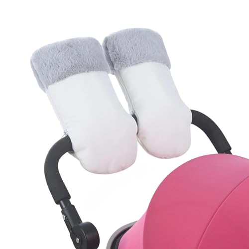 SMBAOFUL Winter-Kinderwagen-Handschuhe, Handwärmer, Kinderwagen-Handmuff, wasserdichte Fleece-Golf-Push-Cart-Fäustlinge für kaltes Wetter, universelle Kinderwagen-Handschuhe von SMBAOFUL