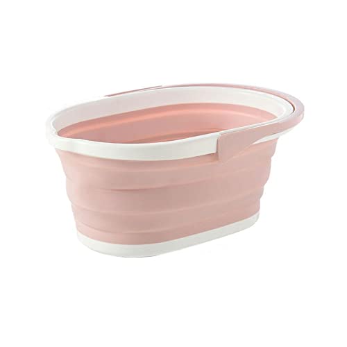 SMBAOFUL Zusammenklappbarer Moppeimer aus Kunststoff: EIN praktisches und vielseitiges Reinigungszubehör für den Haushalt (Pink) von SMBAOFUL