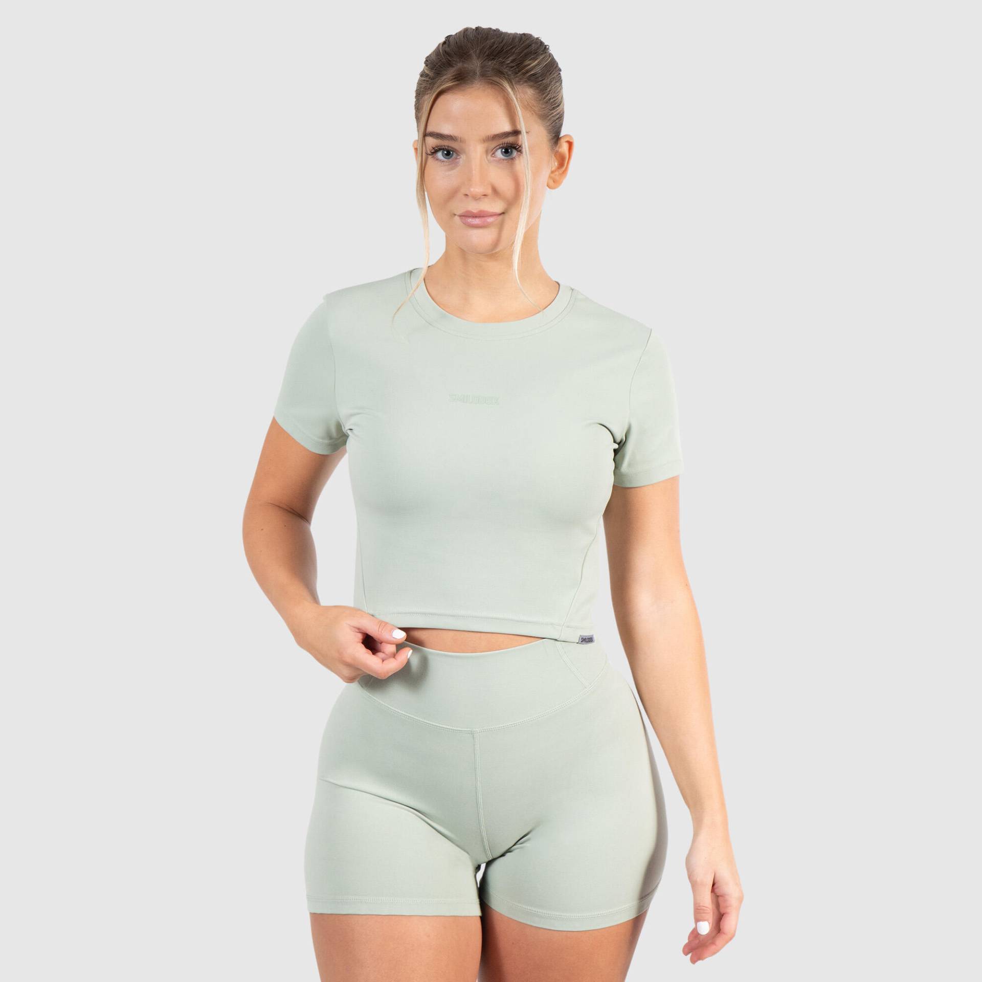 Damen Crop T-Shirt Advance Pro Grün von SMILODOX