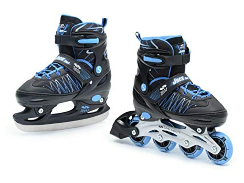 SMJ sport Kinder 2IN1 Inlineskates Schlittschuhe Verstellbar Inliner ABEC7 Jack (38-41) von SMJ sport