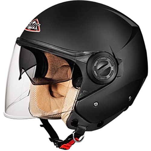 SMK Helmets Unisex-Adult Helmet Motorrad Helm, schwarz matt, M von SMK Helmets