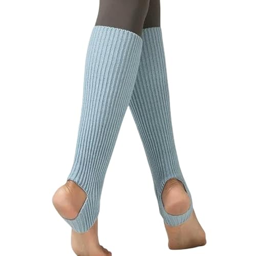 Beinwärmer Frauenbein Deckt Winter Gym Wolltanz Ballett Yoga Lose Socken Strümpfe Ab-Blau von SMMZRF