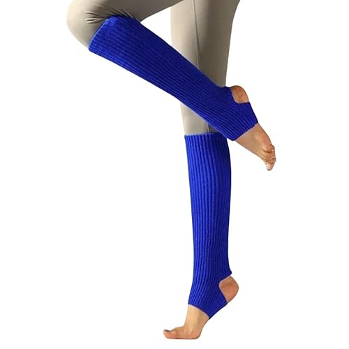 Beinwärmer Frauenbein Deckt Winter Gym Wolltanz Ballett Yoga Lose Socken Strümpfe Ab-Dunkelblau von SMMZRF