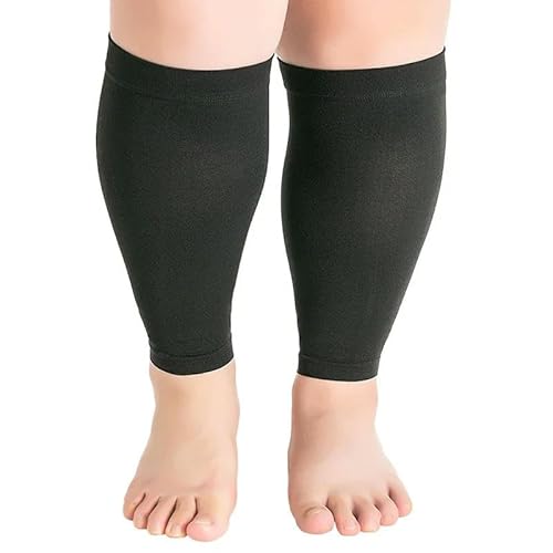 SMMZRF 2 Paar Laufende Sportkompressionshülsen Für Männer Und Frauen Ohne Fußfuß-Vena-Socken 7Xl-Black-2-Paare-5Xl von SMMZRF