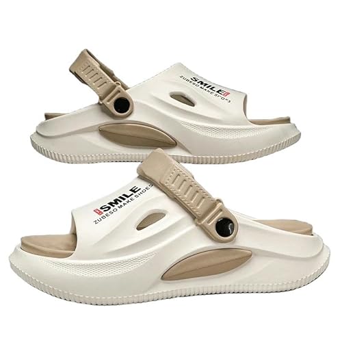SMMZRF Clogs Herren- Und Damenhausschuhe, Outdoor-Sandalen, Strandschuhe, Dicke Clogs, Freizeitschuhe-Beige-40-41 SMMZRF Clogs Herren- Und Damenhausschuhe, Outdoor-Sandalen, Strandschuhe, Dicke Clogs, Freizeitschuhe-Beige-40-41 von SMMZRF
