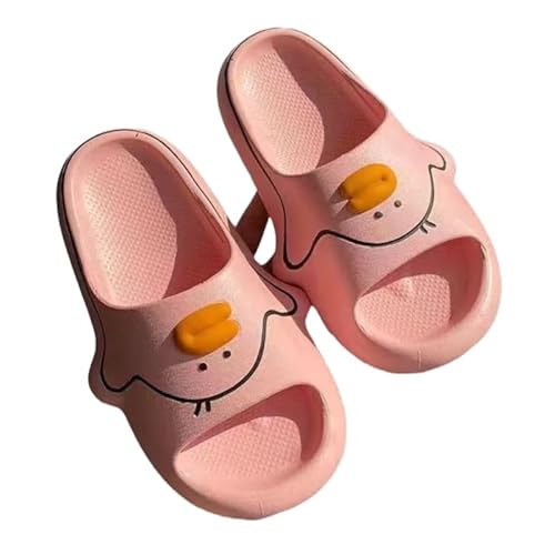 SMMZRF Hausschuhe Damen-Sandalen, Süße Cartoon-Ente, Flip-Flops, Offene Zehen-Hausschuhe-Rosa-40-41 von SMMZRF