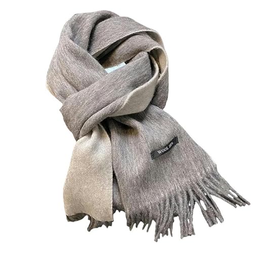 SMMZRF Schal Woll-Winterschal Für Damen, Langer, Warmer Kaschmir-Schal, Einfarbig, Damen-Schal, Kopftuch-8-180X32Cm von SMMZRF