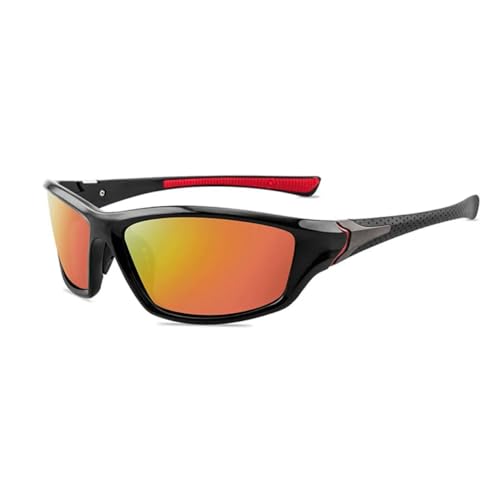 SMMZRF Sonnenbrille Unisex Uv400 Polarisierte Fahrteile Der Männer Polarisierte Mode -Sonnenbrille Für Männer-Rot-Mit Box von SMMZRF