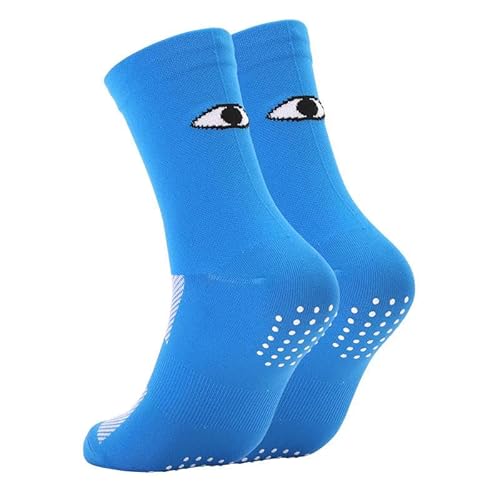 Socke 2 Paar rutschfeste Sportsocken Für Männer Und Frauen, Die Basketball-Fußballsocken Laufen-Blau-M (35-39) von SMMZRF