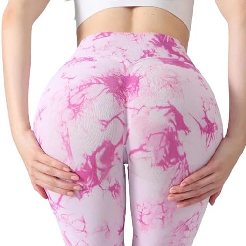 SMYTJSYC Nahtlose Yoga-Leggings für Fitness, hohe Taille, Workout-Strumpfhose, Sport, Damen, Scrunch-Leggings von SMYTJSYC