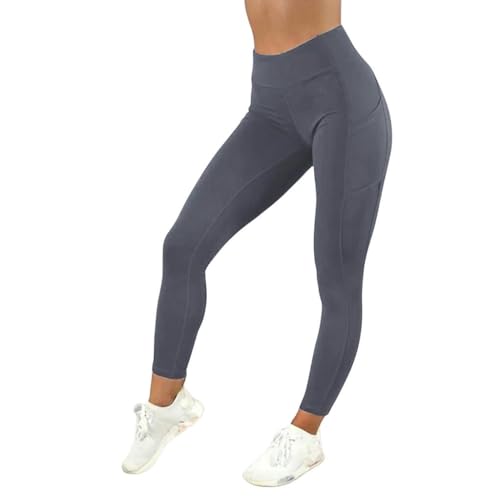 SMYTJSYC Sportbekleidung für Damen, Fitness-Leggings, Taschen, Yogahose, Fitness, Laufhose, dehnbar, Übergröße von SMYTJSYC