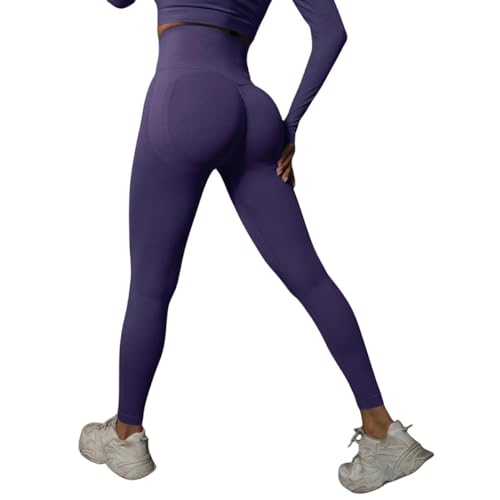 SMYTJSYC Yoga-Leggings für Damen, zum Anheben der Hüfte, Fitnessstudio, nahtlose Sporthose, hohe Taille, Fitness, Po, Laufhose von SMYTJSYC